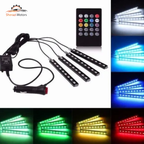 ৭ রঙের LED গাড়ির ভিতরের আলোর গ্যাজেট